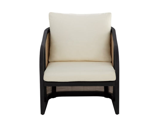 Sunpan - Palermo Lounge Chair - Charcoal - Stinson Cream - 111044_CLOSEOUT view 2