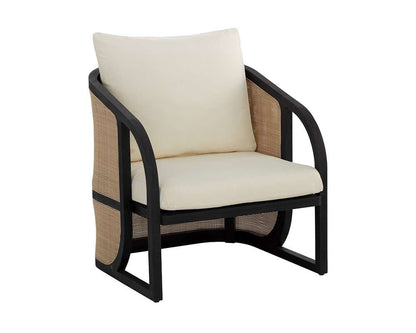 Sunpan - Palermo Lounge Chair - Charcoal - Stinson Cream - 111044_CLOSEOUT veiw 1