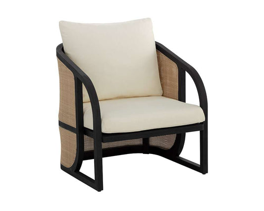 Sunpan - Palermo Lounge Chair - Charcoal - Stinson Cream - 111044_CLOSEOUT veiw 1