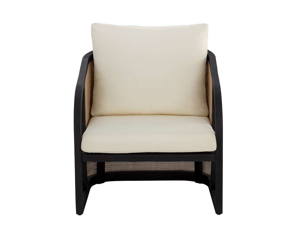 Sunpan - Palermo Lounge Chair - Charcoal - Stinson Cream - 111044_CLOSEOUT veiw 2