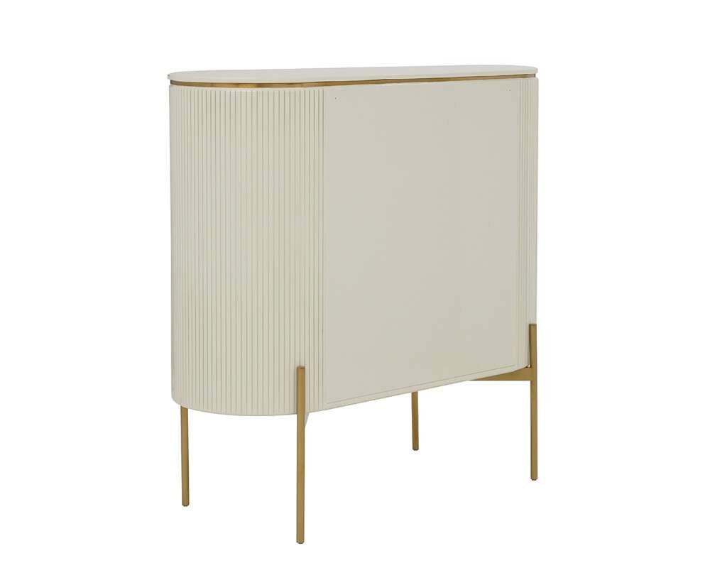 Sunpan - Ikon Paloma Bar Cabinet - High Gloss Cream - 111219 veiw 5