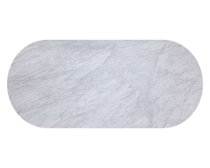 Sunpan - Ikon Paloma Dining Table - Oval - White Marble 84in - 110254 veiw 4