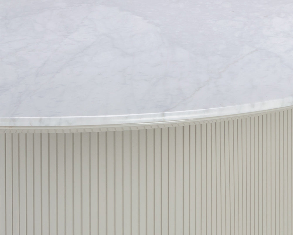 Sunpan - Ikon Paloma Dining Table - Oval - White Marble 84in - 110254 view 6