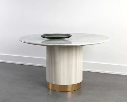 Sunpan - Ikon Paloma Dining Table - Round - White Marble 54in - 110253 veiw 4