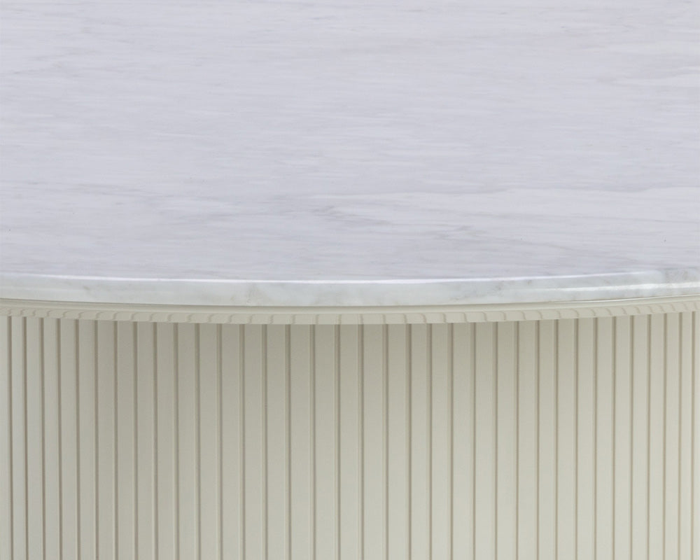 Sunpan - Ikon Paloma Dining Table - Round - White Marble 54in - 110253 view 5