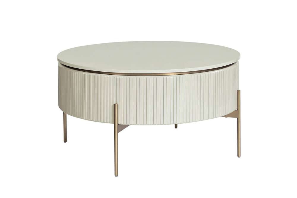 Sunpan - Ikon Paloma Lift Top Coffee Table - High Gloss Cream - 108335 veiw 2