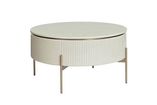 Sunpan - Ikon Paloma Lift Top Coffee Table - High Gloss Cream - 108335 veiw 2
