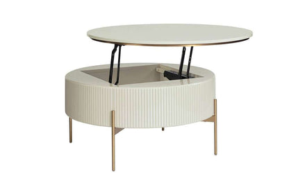Sunpan - Ikon Paloma Lift Top Coffee Table - High Gloss Cream - 108335 veiw 3