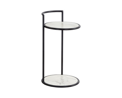 Sunpan - Parga End Table - Black - Marble Look - 111343 view 2