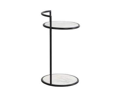 Sunpan - Parga End Table - Black - Marble Look - 111343 view 3
