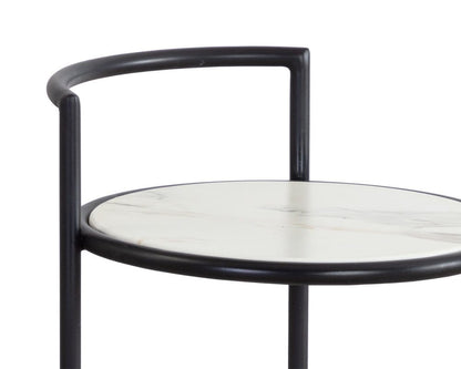 Sunpan - Parga End Table - Black - Marble Look - 111343 view 5