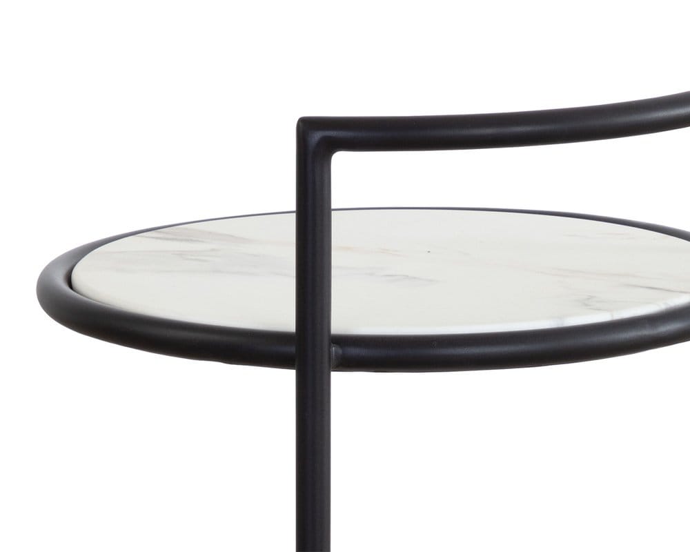 Sunpan - Parga End Table - Black - Marble Look - 111343 view 6