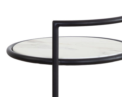 Sunpan - Parga End Table - Black - Marble Look - 111343 view 6