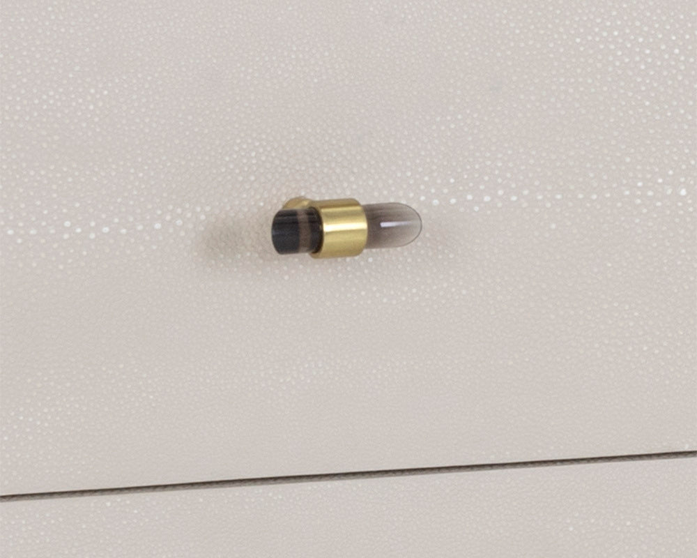 Sunpan - MIXT Pattinson Desk - White Ceruse - Oyster Shagreen - 106867 view 5