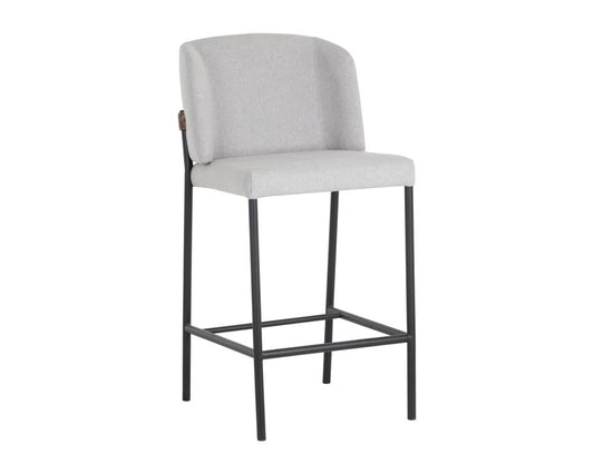 Sunpan - Pearce Counter Stool - Light Grey / Bravo Cognac (Set Of 2) - 107962 view 1
