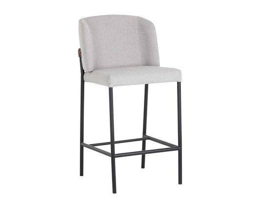 Sunpan - Pearce Counter Stool - Light Grey / Bravo Cognac (Set Of 2) - 107962 veiw 1