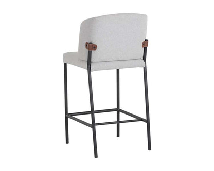 Sunpan - Pearce Counter Stool - Light Grey / Bravo Cognac (Set Of 2) - 107962 veiw 3