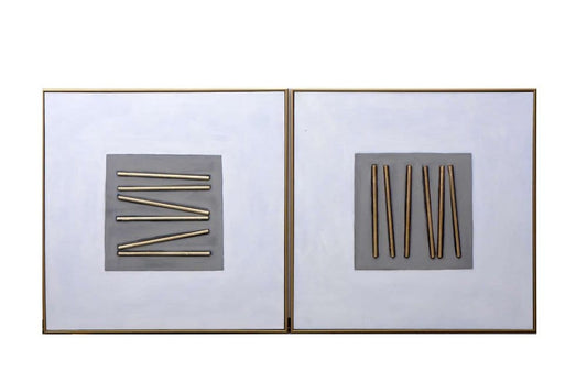 Sunpan - Pick Up Sticks (Set Of 2) - 48in X 48in - Gold Floater Frame - A0192 view 1