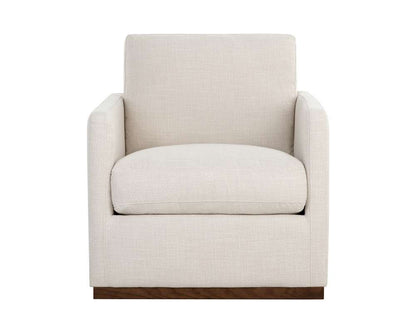 Sunpan - 5West Portman Swivel Lounge Chair - Effie Linen - 107767 veiw 2