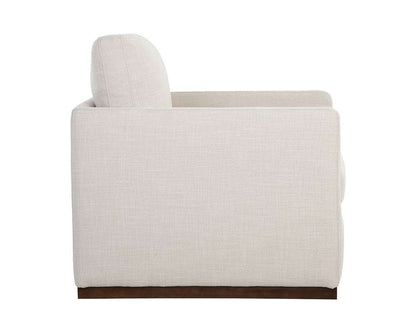 Sunpan - 5West Portman Swivel Lounge Chair - Effie Linen - 107767 veiw 3
