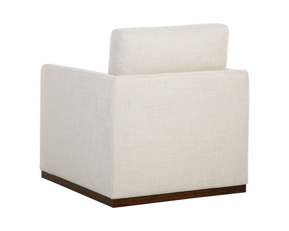 Sunpan - 5West Portman Swivel Lounge Chair - Effie Linen - 107767 veiw 4