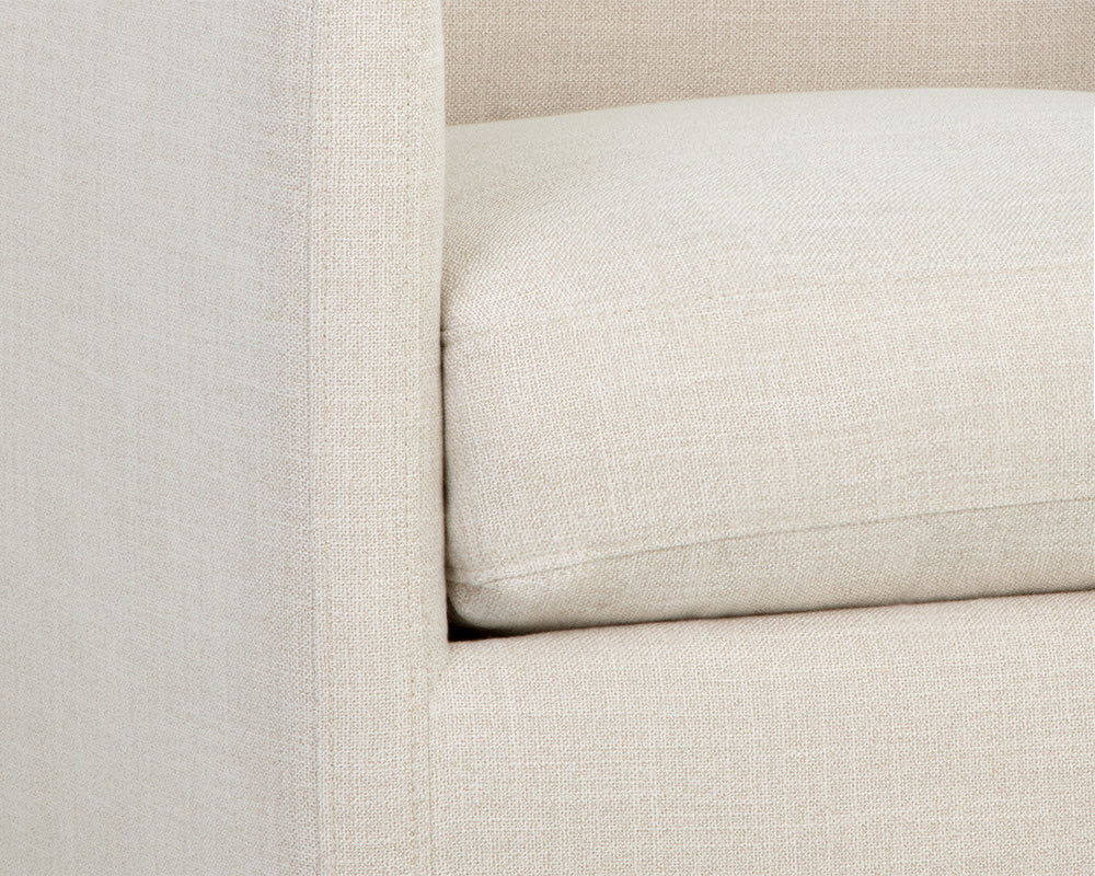 Sunpan - 5West Portman Swivel Lounge Chair - Effie Linen - 107767 view 7
