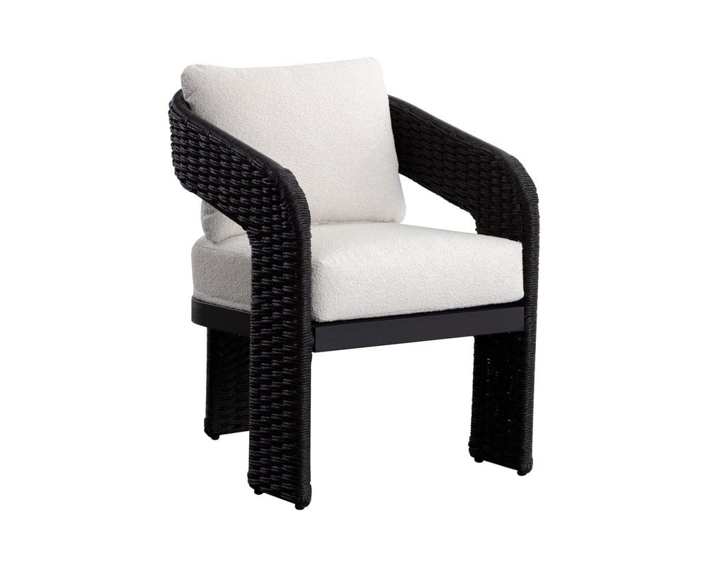 Sunpan - Pylos Dining Armchair - Black - Louis Cream - 111682_CLOSEOUT view 1