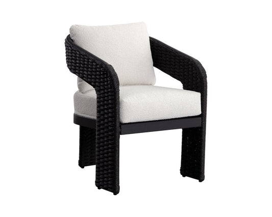 Sunpan - Pylos Dining Armchair - Black - Louis Cream - 111682_CLOSEOUT view 1