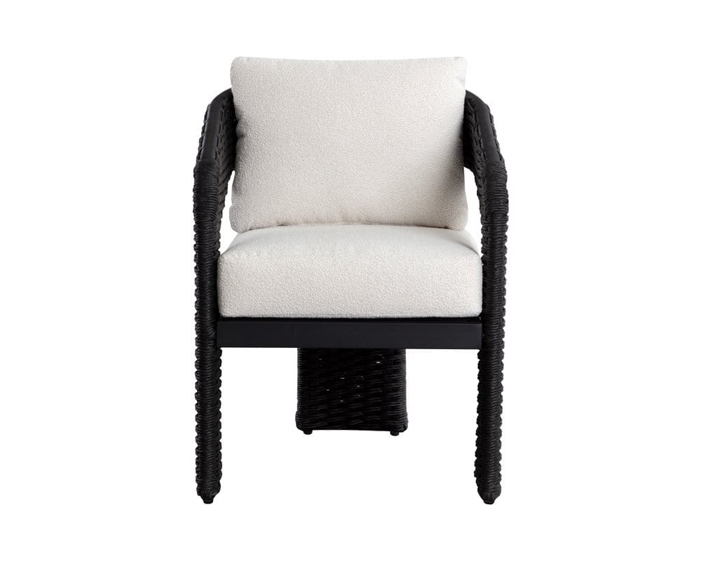 Sunpan - Pylos Dining Armchair - Black - Louis Cream - 111682_CLOSEOUT view 2