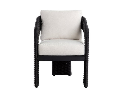 Sunpan - Pylos Dining Armchair - Black - Louis Cream - 111682_CLOSEOUT view 2