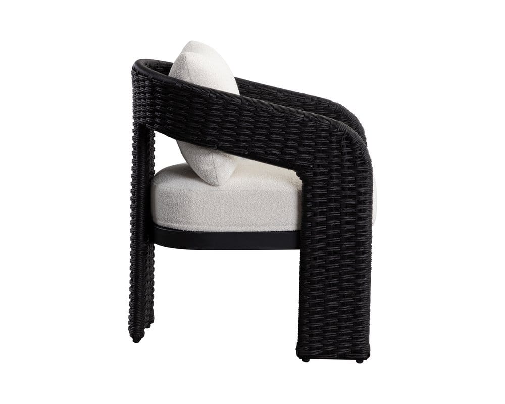 Sunpan - Pylos Dining Armchair - Black - Louis Cream - 111682_CLOSEOUT view 3