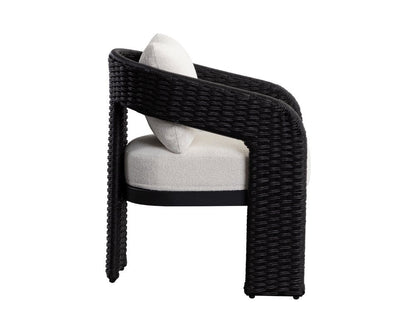 Sunpan - Pylos Dining Armchair - Black - Louis Cream - 111682_CLOSEOUT view 3