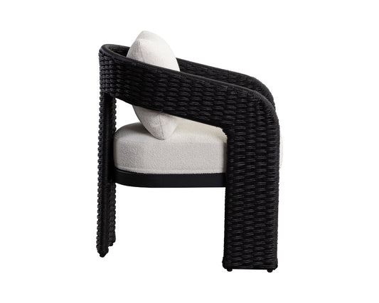 Sunpan - Pylos Dining Armchair - Black - Louis Cream - 111682_CLOSEOUT view 2