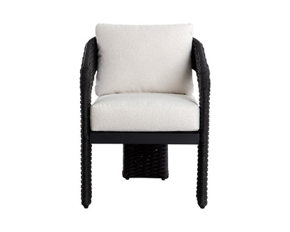 Sunpan - Pylos Dining Armchair - Black - Louis Cream - 111682_CLOSEOUT view 3