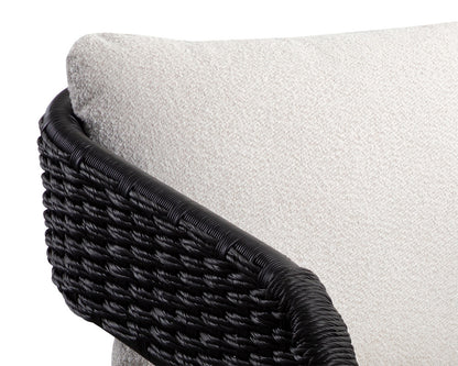 Sunpan - Pylos Dining Armchair - Black - Louis Cream - 111682_CLOSEOUT view 6