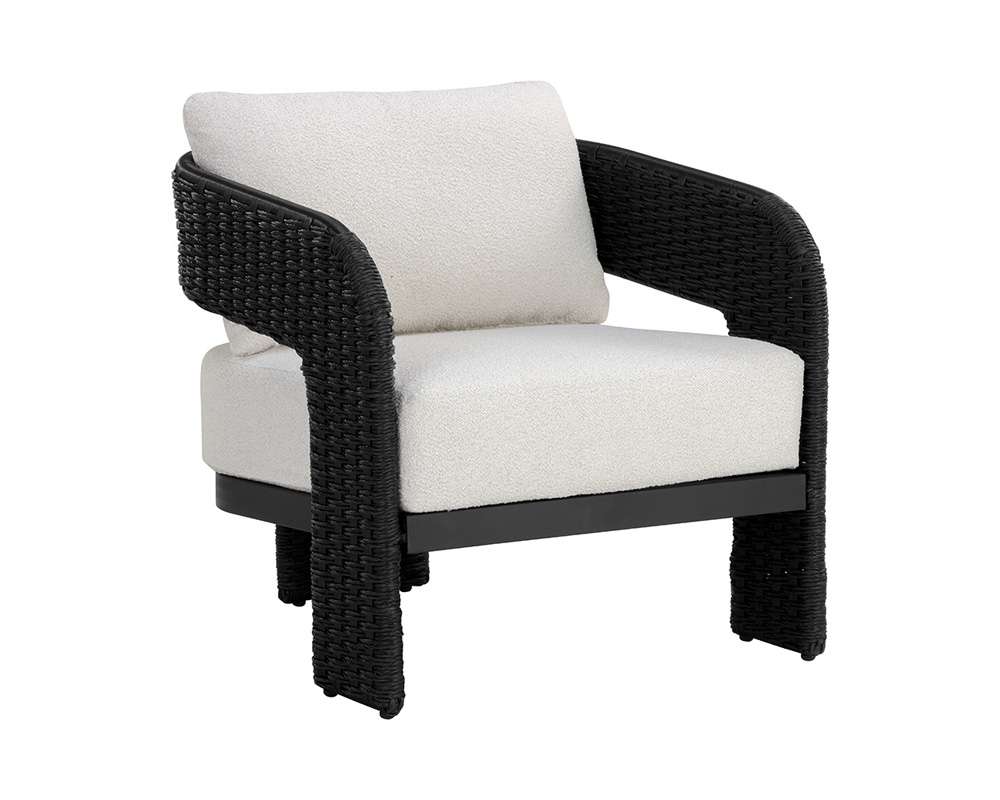 Sunpan - Pylos Lounge Chair - Black - Louis Cream - 111681 veiw 1