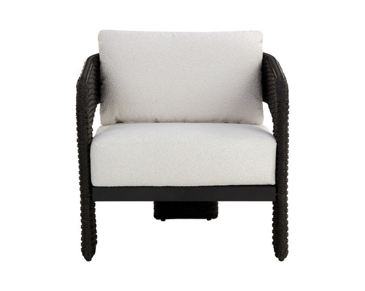 Sunpan - Pylos Lounge Chair - Black - Louis Cream - 111681 view 2