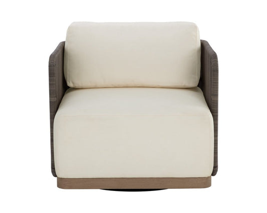 Sunpan - Ravenna Swivel Armchair - Stinson Cream - 111050 view 2