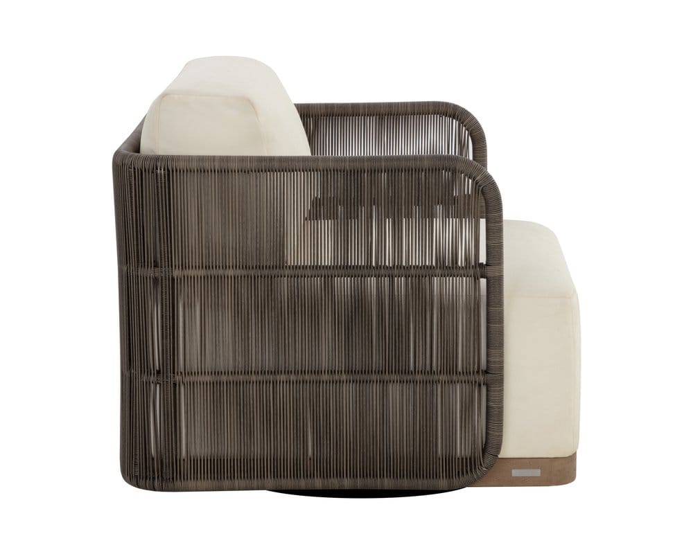 Sunpan - Ravenna Swivel Armchair - Stinson Cream - 111050 view 3