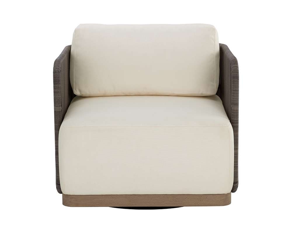 Sunpan - Ravenna Swivel Armchair - Stinson Cream - 111050 veiw 2