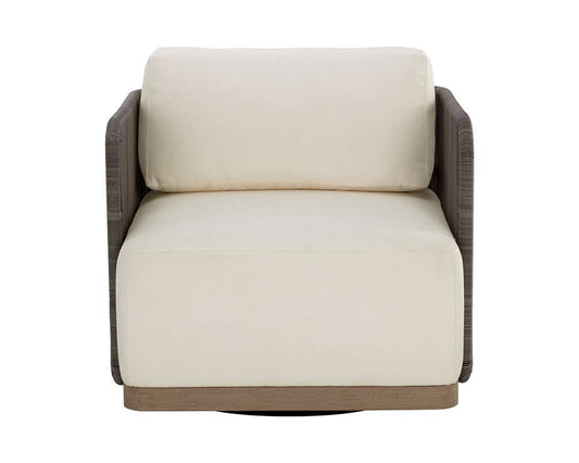 Sunpan - Ravenna Swivel Armchair - Stinson Cream - 111050 veiw 2