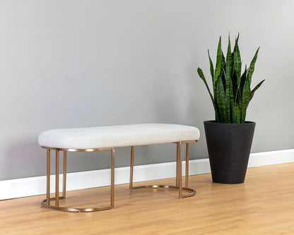 Sunpan - Ikon Rayla Bench - Belfast Oatmeal - 106182 veiw 3