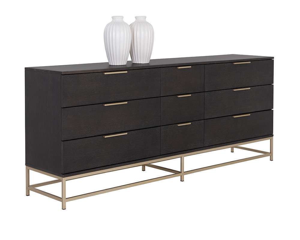 Sunpan - Artezia Rebel Dresser Large - Gold - Charcoal Grey - 109075 veiw 1