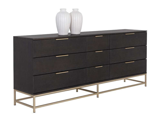 Sunpan - Artezia Rebel Dresser Large - Gold - Charcoal Grey - 109075 veiw 1