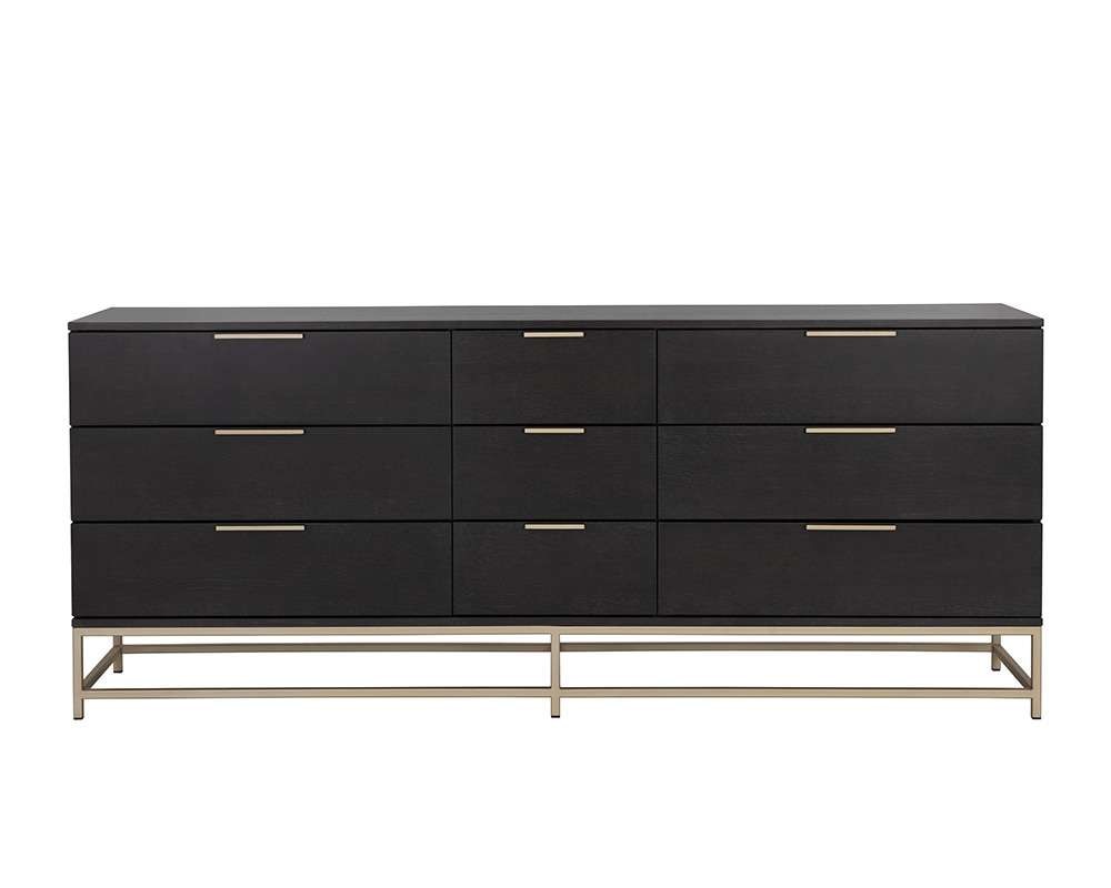 Sunpan - Artezia Rebel Dresser Large - Gold - Charcoal Grey - 109075 veiw 4