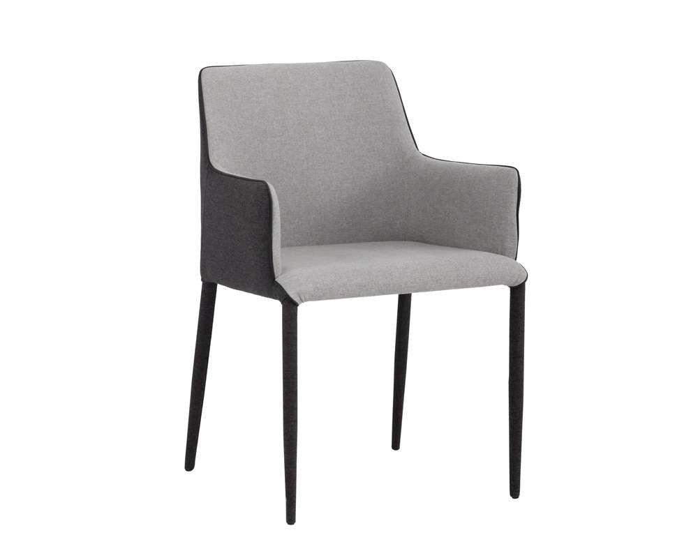 Sunpan - Ikon Renee Dining Armchair - Armour Grey / Dark Slate - 103158 veiw 1