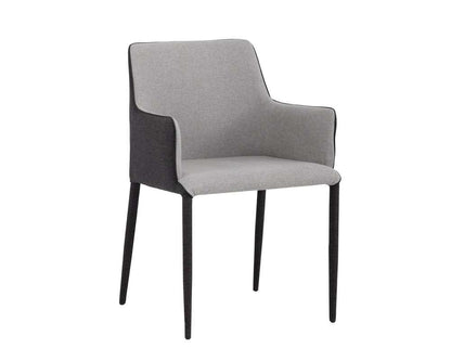 Sunpan - Ikon Renee Dining Armchair - Armour Grey / Dark Slate - 103158 veiw 1