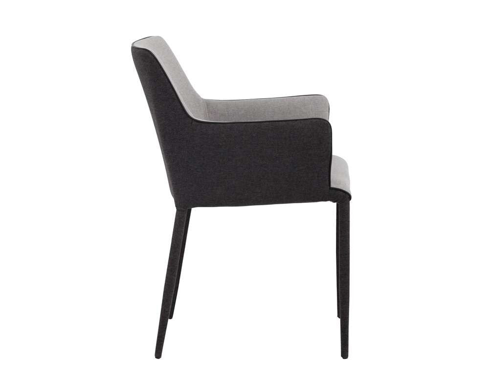 Sunpan - Ikon Renee Dining Armchair - Armour Grey / Dark Slate - 103158 veiw 2