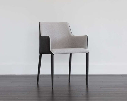 Sunpan - Ikon Renee Dining Armchair - Armour Grey / Dark Slate - 103158 veiw 4