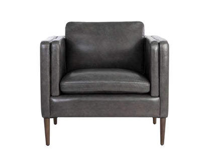 Sunpan - Richmond Armchair - Brentwood Charcoal Leather - 110575_SUN veiw 2